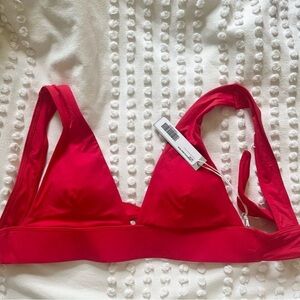 Everlane Triangle Red Bikini Top XS NWT